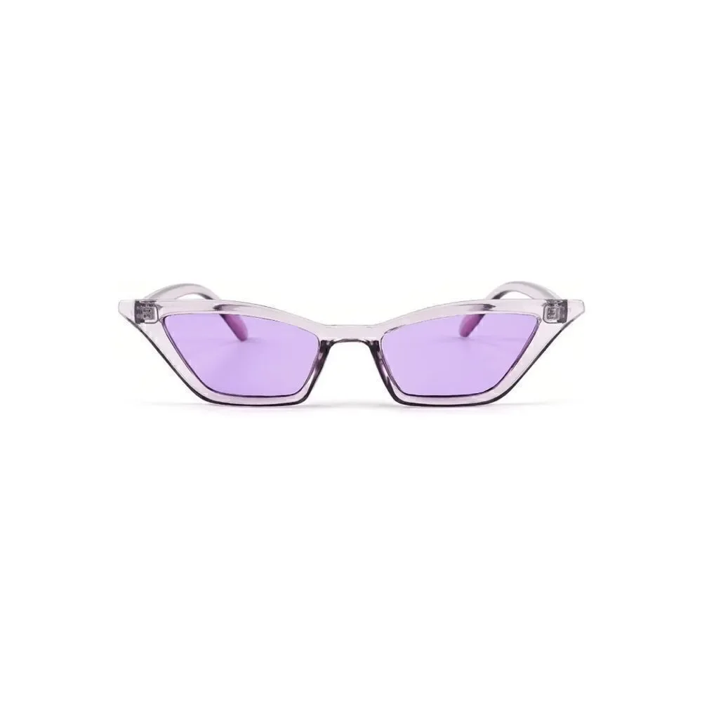 Transparent Purple Vintage Small Cat Eye sunglasses